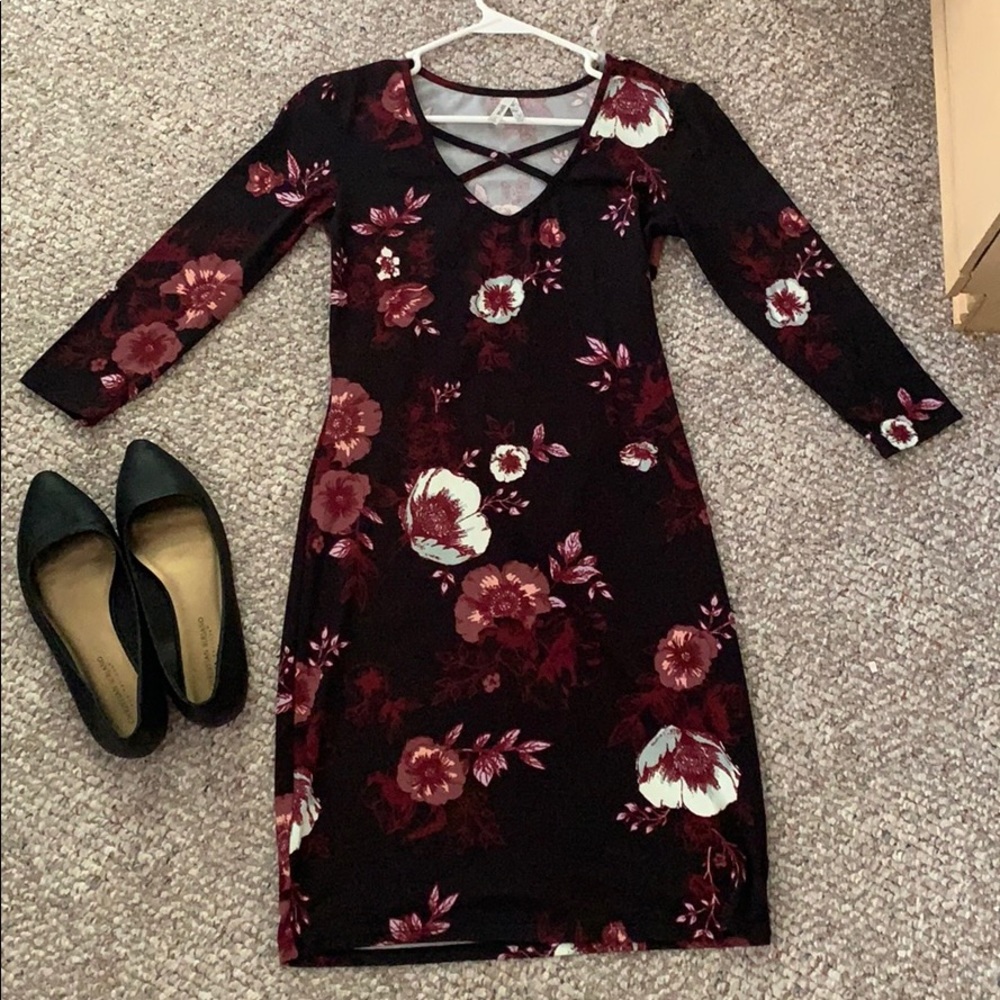 Body Con Business Floral Dress